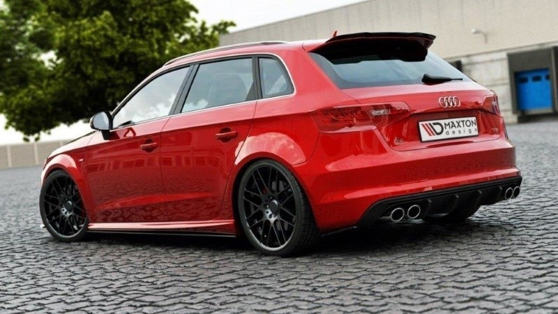 achterzijde spoiler Audi S3 / A3 S-lijn 8V Hatchback / Sportback glanzend zwart