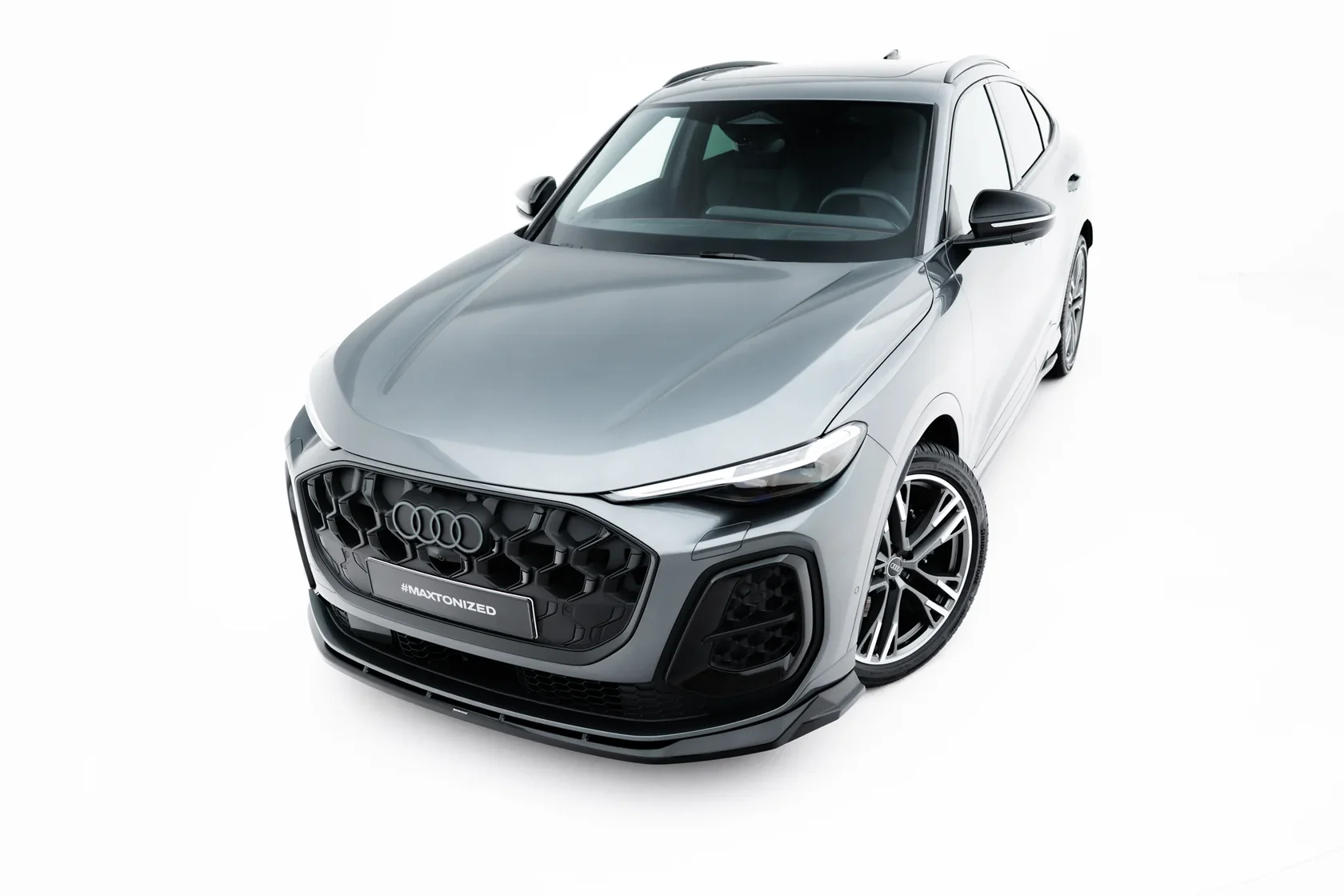 Voorspoiler Audi SQ5 / Q5 S-Line Sportback / SUV Mk3 Maxton Glans Zwart
