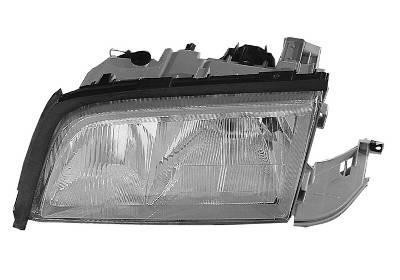 koplamp, H1+H1+H7, pneum verstelb, links, 10/1996-Mercedes C kla