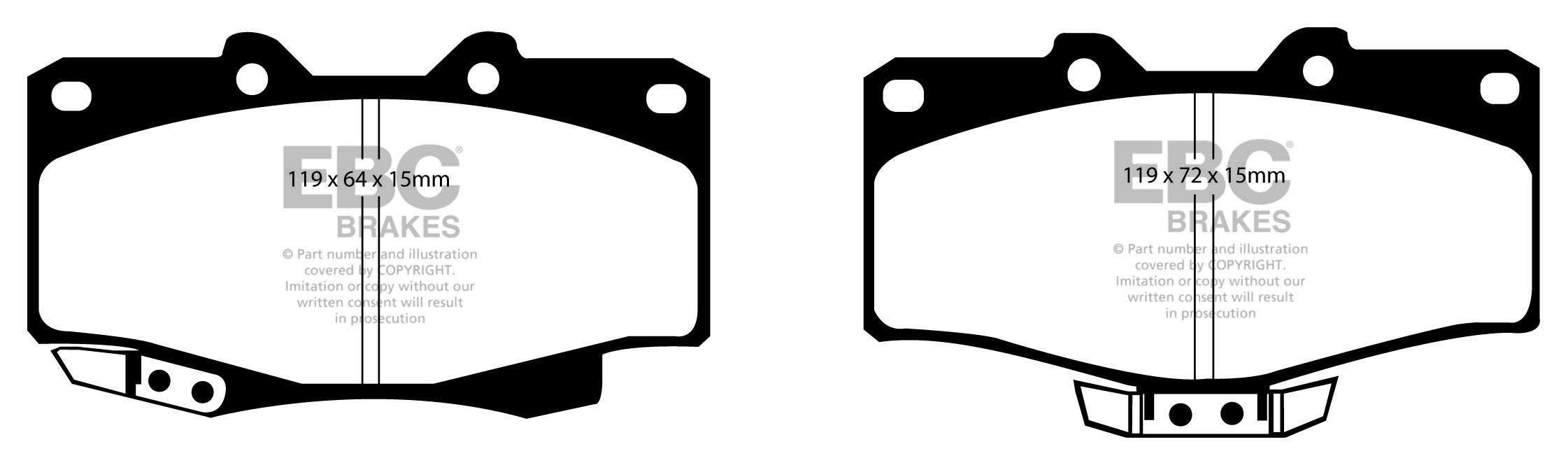 EBC Brakes VW BEDRIJFSWAGEN Taro 2.2 89-94 Remblokken voorzijde