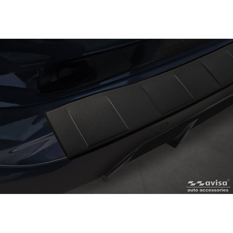 Matzwart RVS Achterbumperprotector  BMW 3 Serie Touring (G21) Facelift 2022- met M-Pakket 'Ribs'