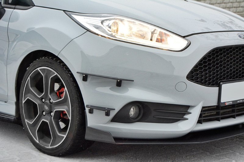 Voorbumper Vleugels (Canards) Ford Fiesta ST Mk7 FL Glanzend Zwart
