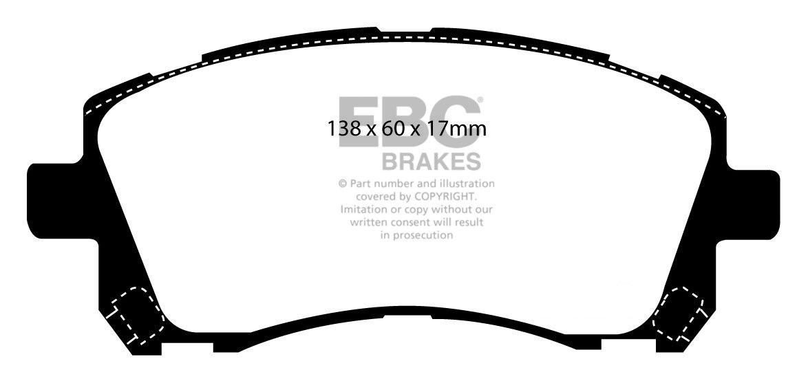 EBC Brakes SUBARU Forester 2.0 Turbo 98-2002 Remblokken voorzijd