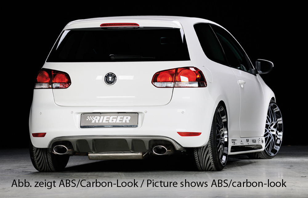 Diffuser Volkswagen Golf 6 GTI GTD Rieger Mat Zwart