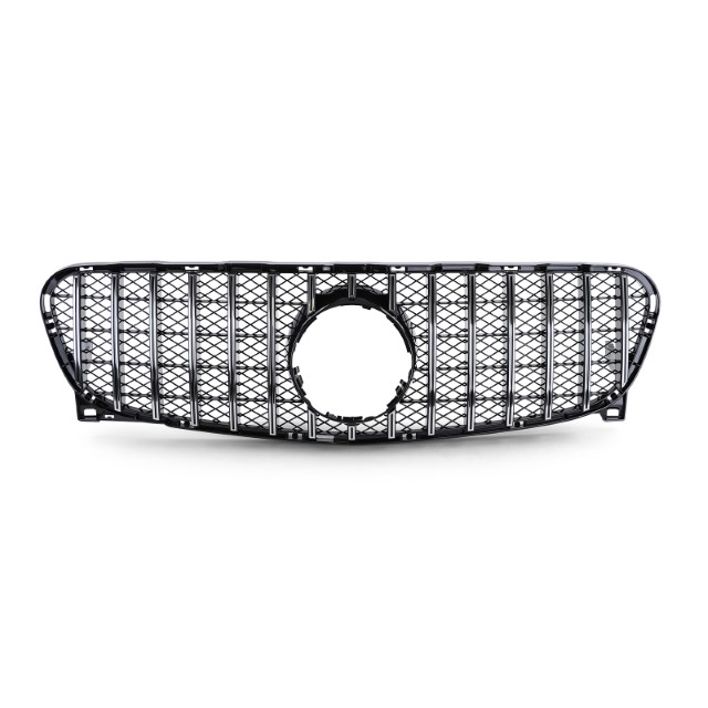 Grill Mercedes GLA X156 13-16 Glans Zwart/Chroom GT Look