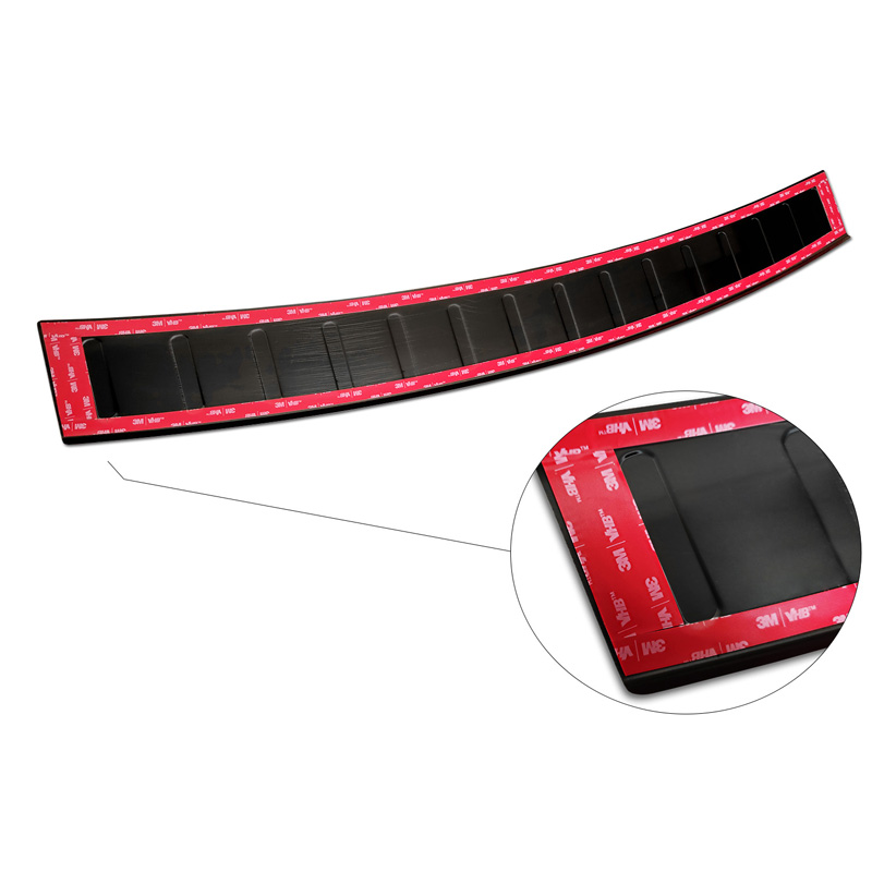 Zwart RVS Achterbumperprotector  Renault Laguna III Grandtour 2007-2015 'Ribs'