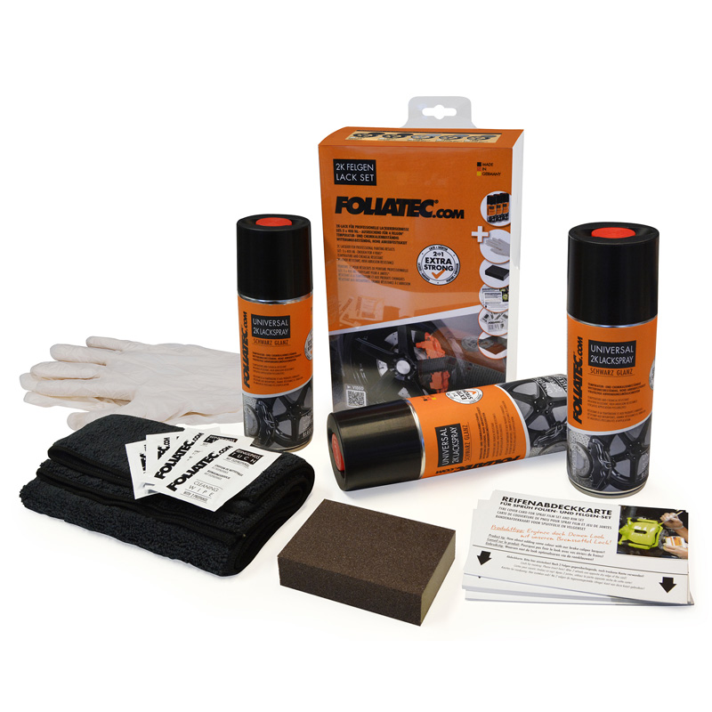 Foliatec Universal 2C Spray Paint Set - zilver metallic glanzend 3x400ml