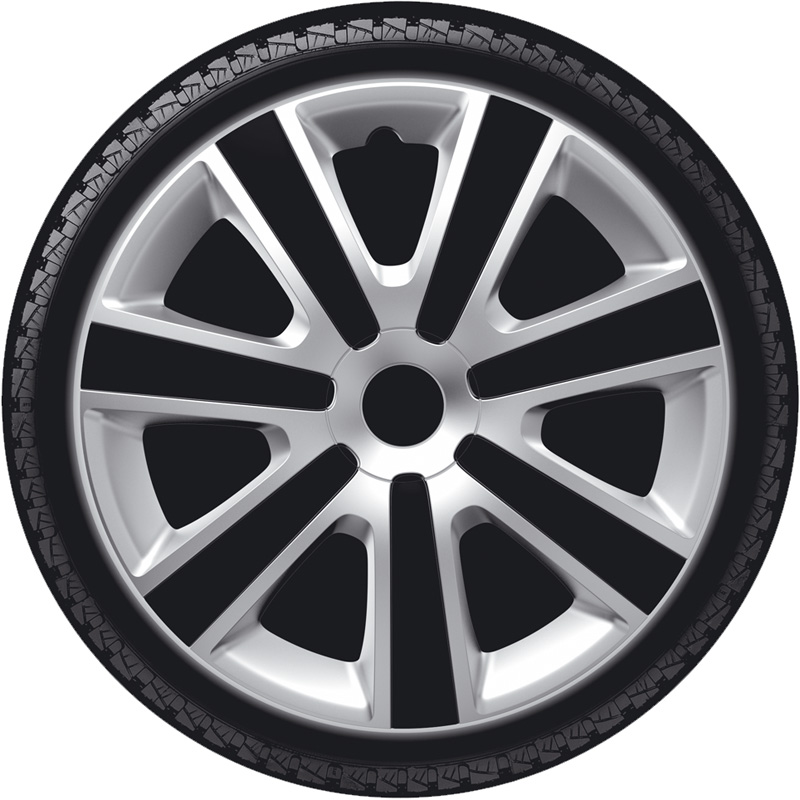 4-Delige Wieldoppenset VR 13-inch zilver/zwart
