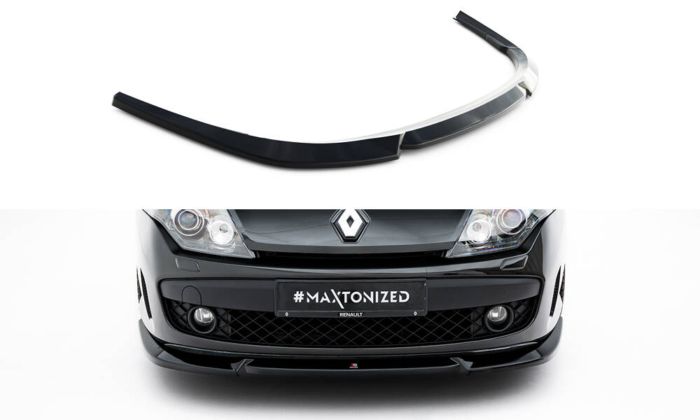 Voorspoiler Renault Laguna Hatchback GT MK3 Maxton Glanzend zwart