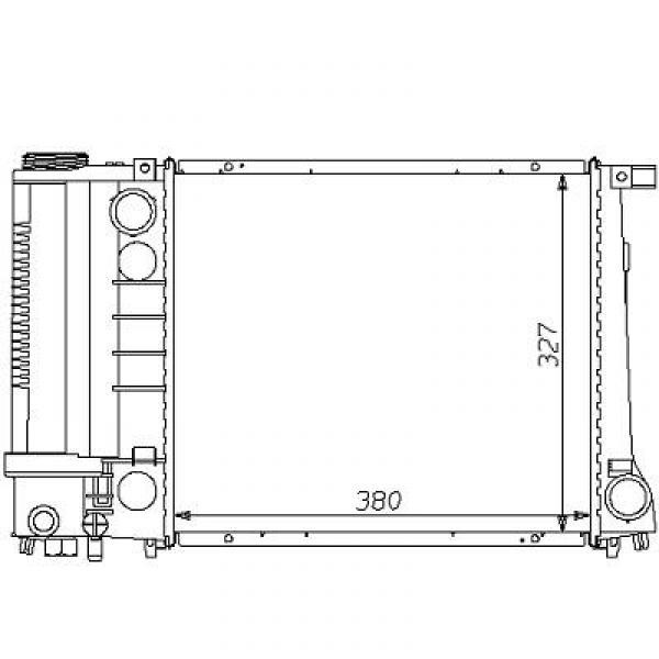 Radiator BMW E30 88-94 380x327 316I/318I/320IM/ZONDER KAT