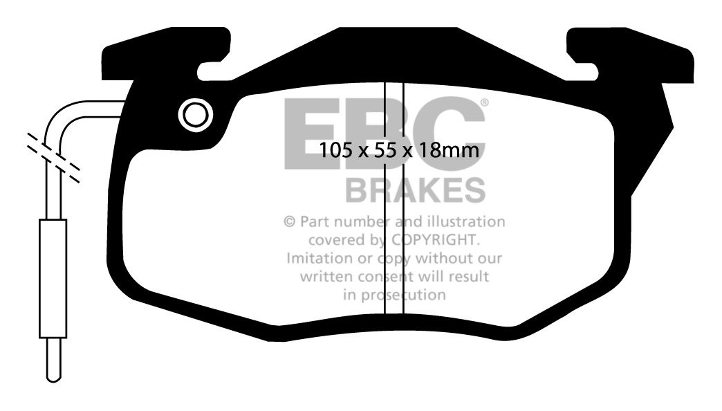 EBC Brakes RENAULT 18 1.4 82-86 Remblokken voorzijde