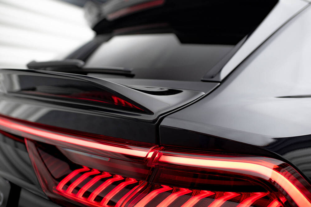 Spoiler Audi Q8 S-Line / SQ8 / RSQ8 Maxton Glans Zwart