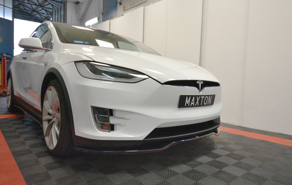 Voorspoiler Tesla Model X Gloss-Black V2