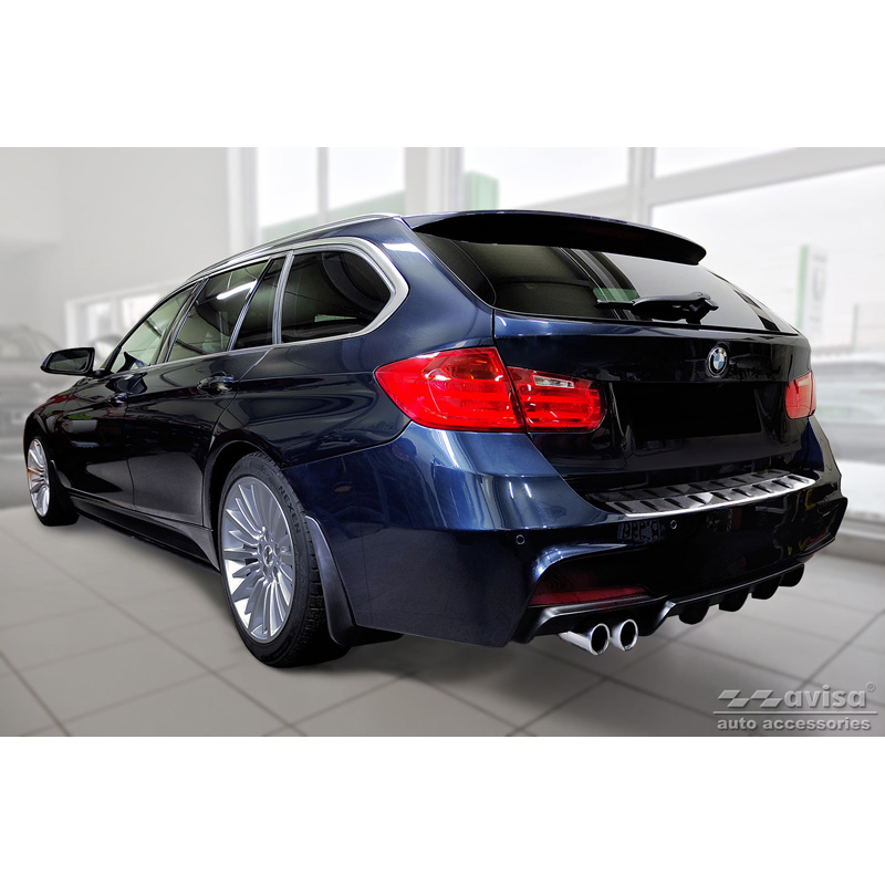 RVS Achterbumperprotector  BMW 3-Serie (F31) Touring (incl. M-Pakket) 2012-2015 & Facelift 2015-2019 'STRONG EDITION'