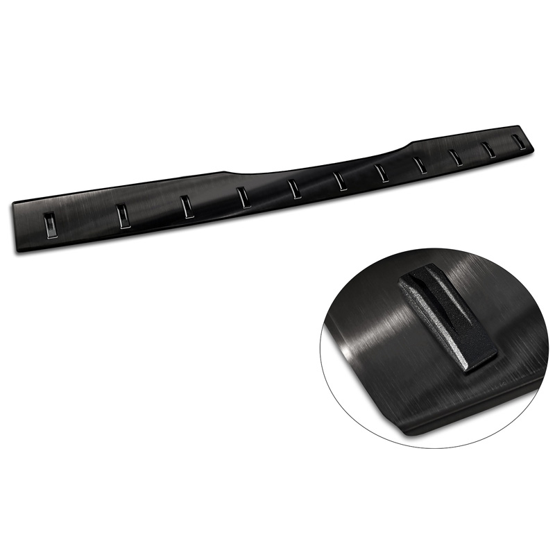 Zwart RVS Achterbumperprotector  Mercedes Vito / V-Klasse 2014-2019 & Facelift 2019- (achterklep) 'STRONG EDITION'