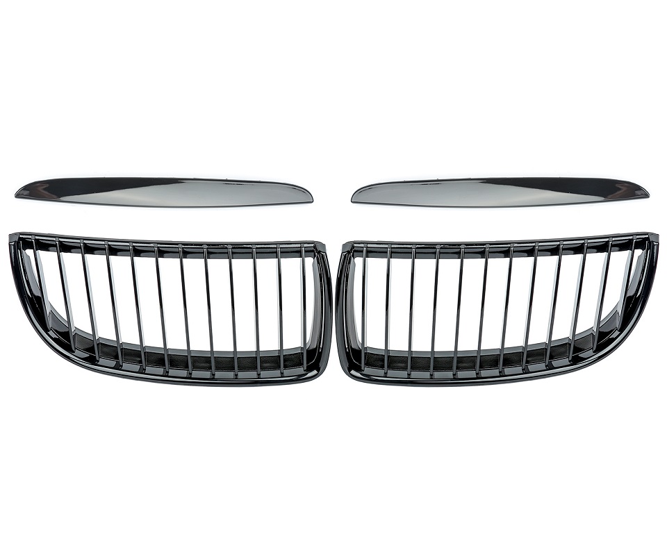 Grill Nieren BMW E90 05-08 Glans Zwart