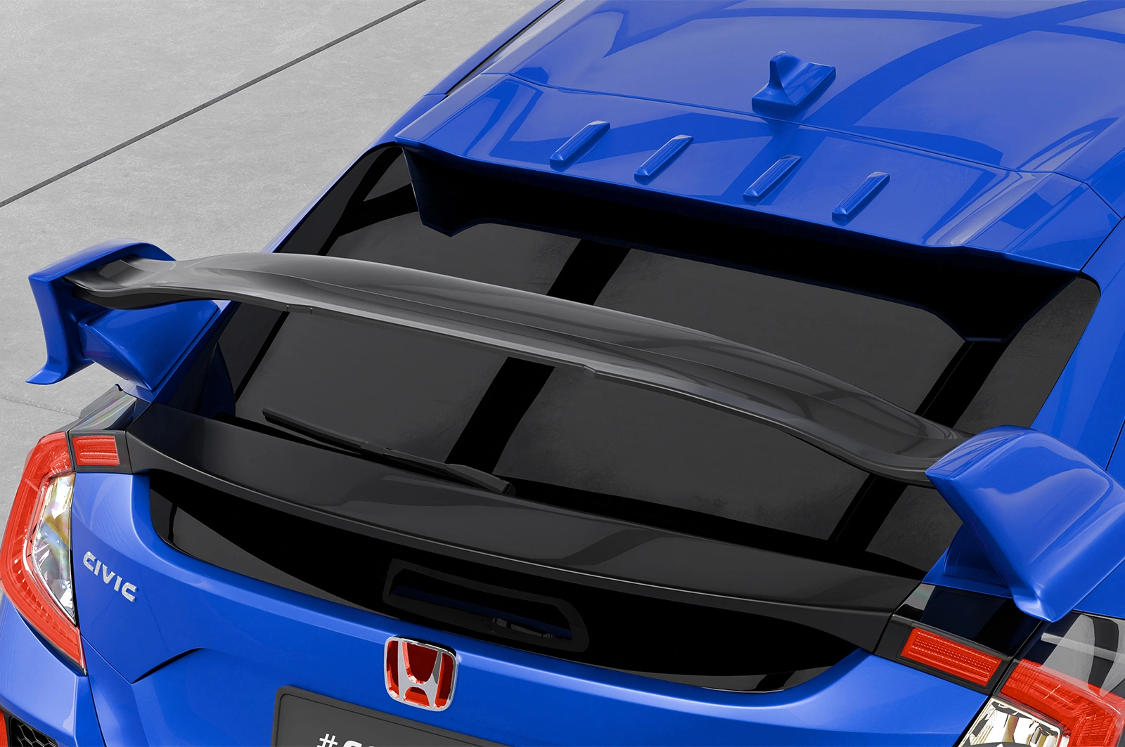 Achterspoiler Honda Civic Type R FK8 (2017–) Glans Zwart – CSR Automotive