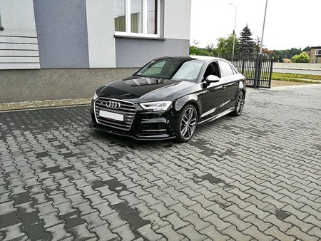 Voorspoiler V.2 Audi S3 / A3 S-Line 8V FL Glanzend zwart
