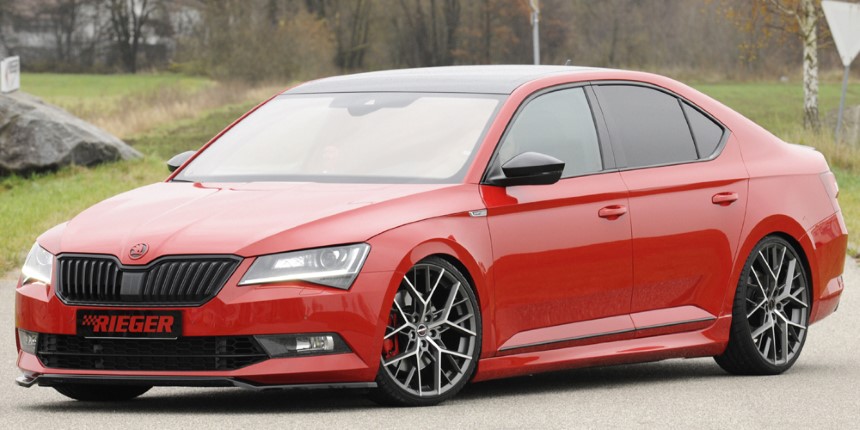 Zijskirts Skoda Superb III (3T/3V) Rieger