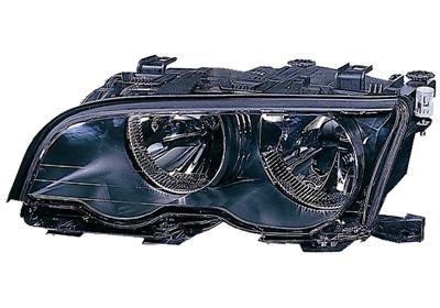 koplamp, H7+H7, zwart, incl stelmotortje, links, 09/2001-BMW 3 s