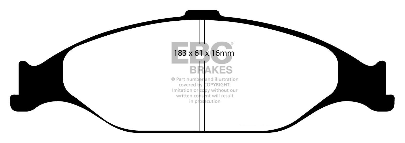 EBC Brakes FORD Mustang 4.6 99-2004 Remblokken voorzijde yellows