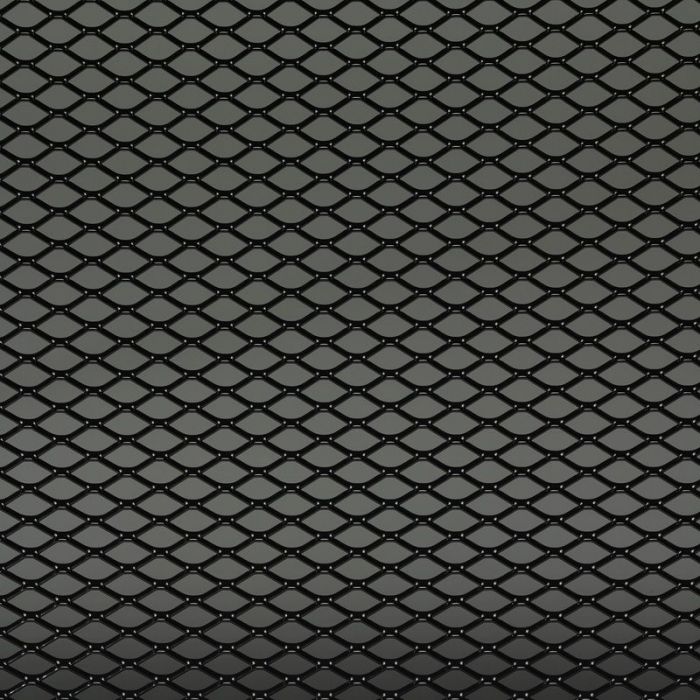 Racegaas aluminium zwart - ruitdesign 16x8mm - 125x25cm
