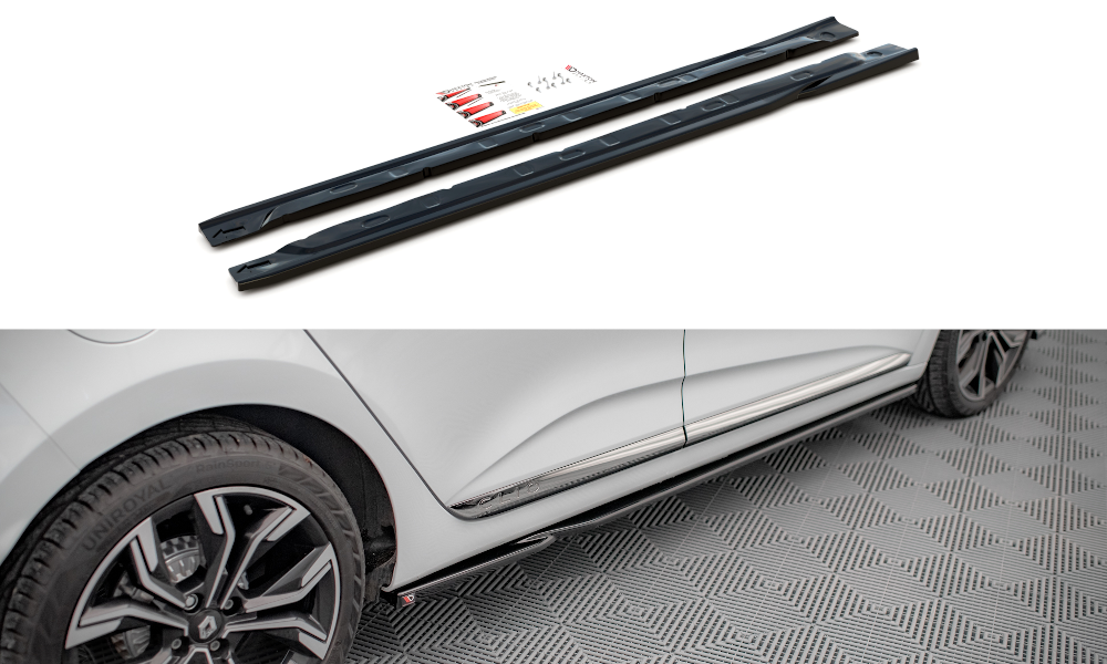 Zijskirts Renault Clio Mk5 Maxton Glans Zwart