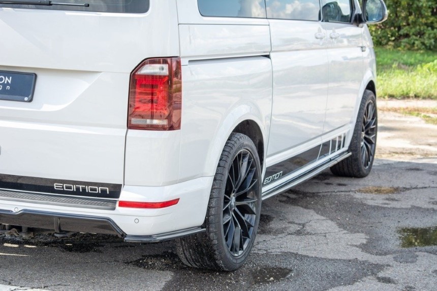 Zijskirts Volkswagen T6 Bus Glans Zwart