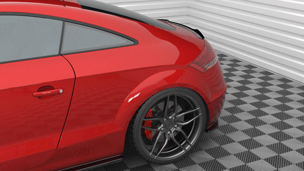 Achter Zij Splitters Audi TT 8J 3.2 Glanzend Zwart Maxton