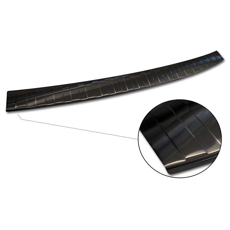 Zwart RVS Achterbumperprotector  Ford Tourneo Connect/Transit Connect 2014-2017 & FL 2017-2022 'Ribs'