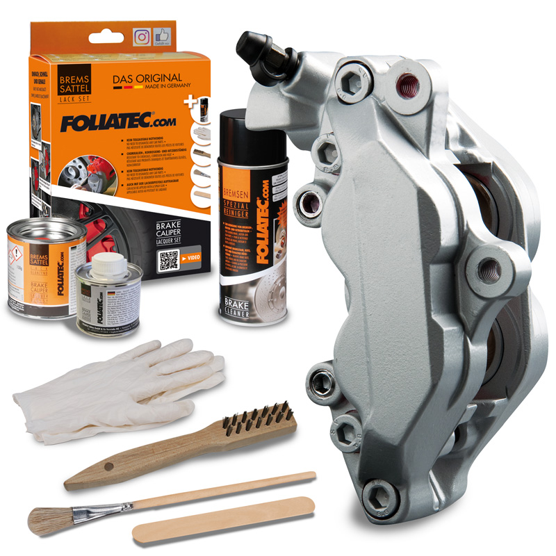 Foliatec Remklauwlakset - stratos zilver metallic - 3 Componenten