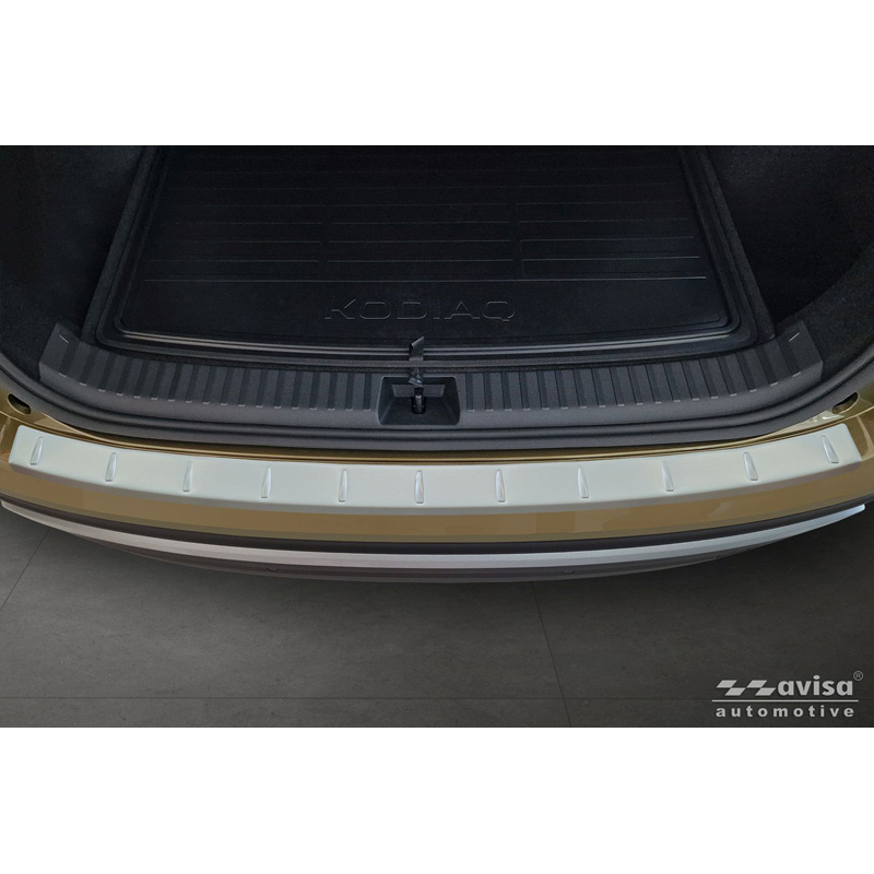 Avisa RVS gepoedercoate Achterbumperprotector  Skoda Kodiaq II 2024- 'Soft Silver'