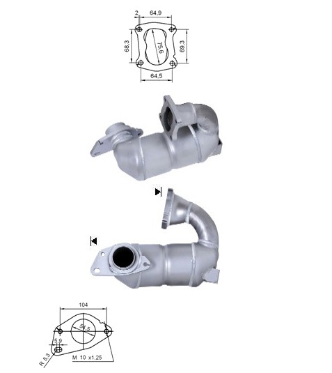 Renault MODUS 1.5TD DCI 1461 cc 50 Kw / 68 cv K9K 768 Magnaflow