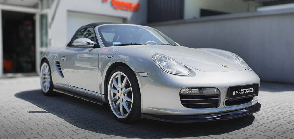 Zijskirts Porsche Boxster 987 Maxton Glans Zwart