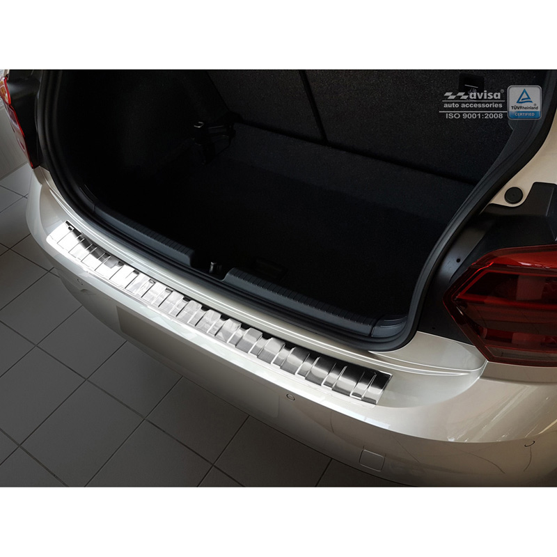 RVS Achterbumperprotector  Volkswagen Polo VI 5-deurs 2017-2021 & Facelift 2021- 'Ribs'