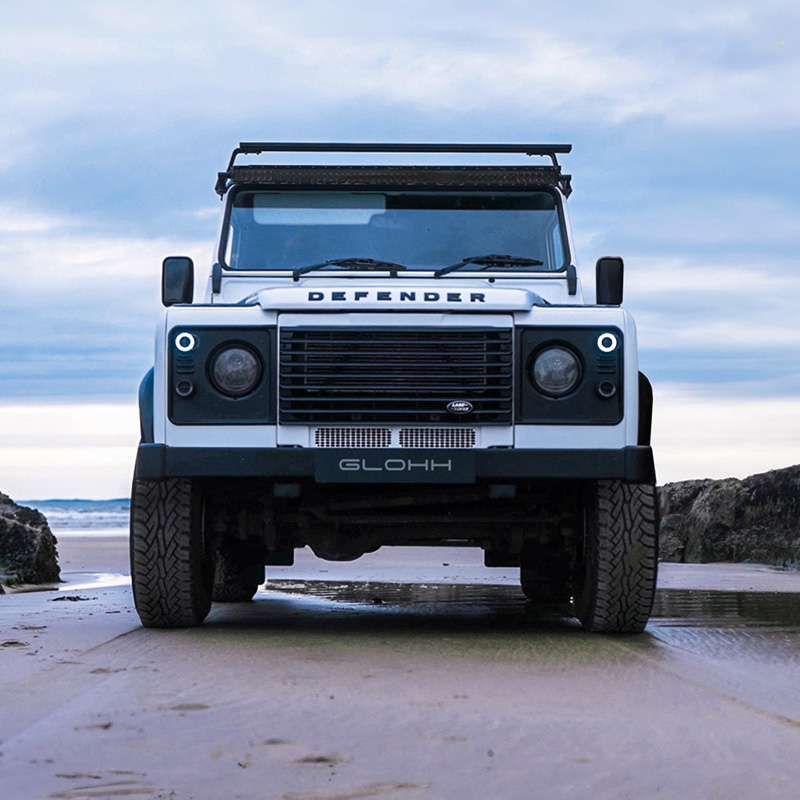Glohh GL-2 LED Frontlampen  Landrover 90/110 1983-1990 & Defender (LD) 1990-2016 - Helder (4-delig)