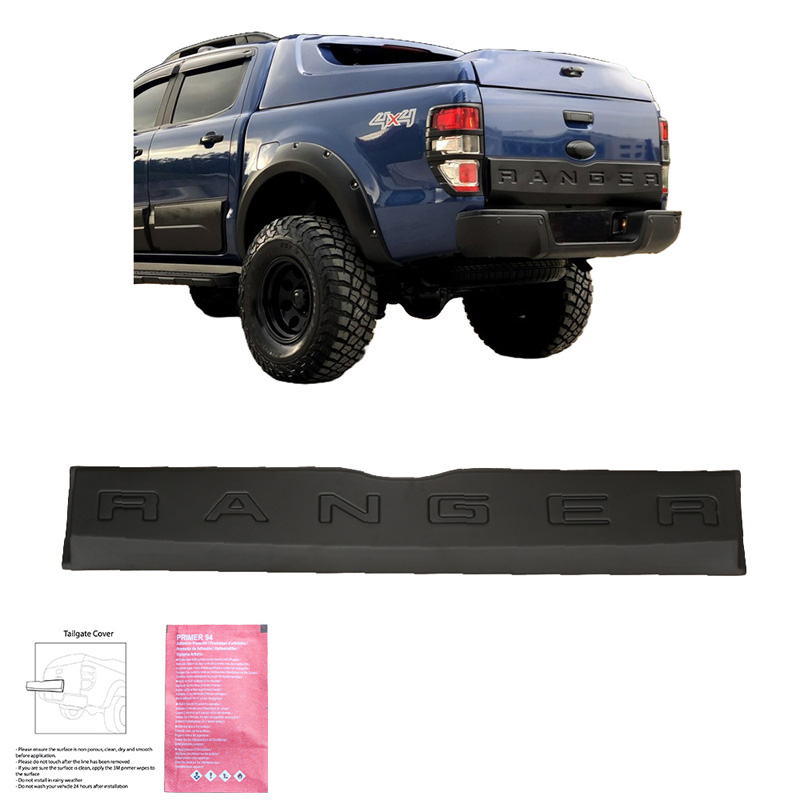 Achterklepcover  Ford Ranger T6/T7/T8 2012-2022 - Versie 3 - Matzwart