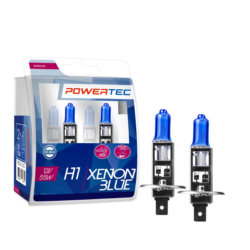H1 XenonBlue lampen 12V DUO Mtech Powertec