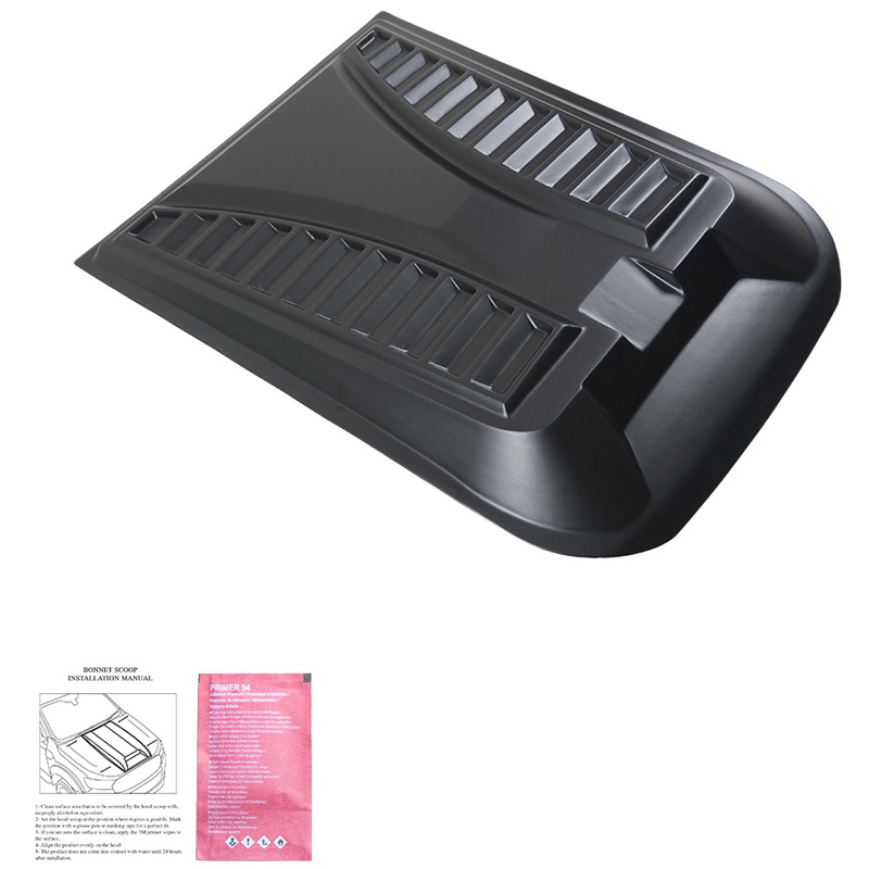 Motorkapluchtinlaat (Scoop)  Nissan Navara NP300 (D23) 2014-2021 - Versie 3 - Matzwart