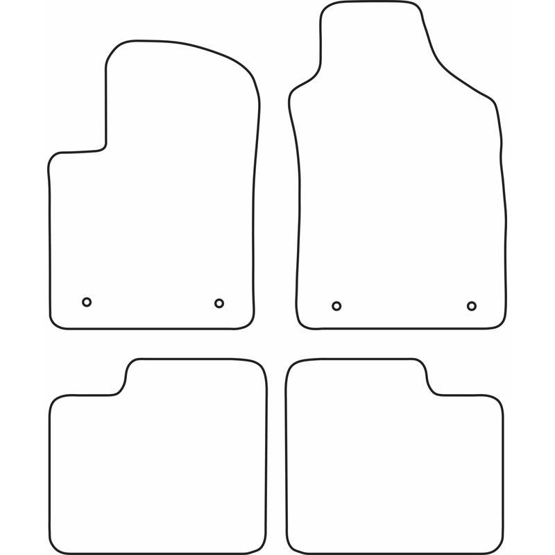 Automatten Velours  Fiat 500 2013-2015