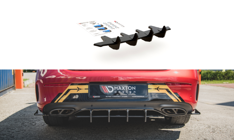 Race diffuser Mercedes AMG C43 Coupé C205 Maxton Design zwart