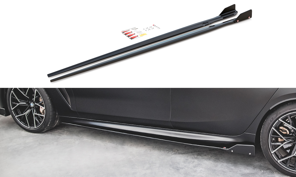 Sideskirts V.1 BMW M8 M850i Gran Coupe Maxton Glans Zwart