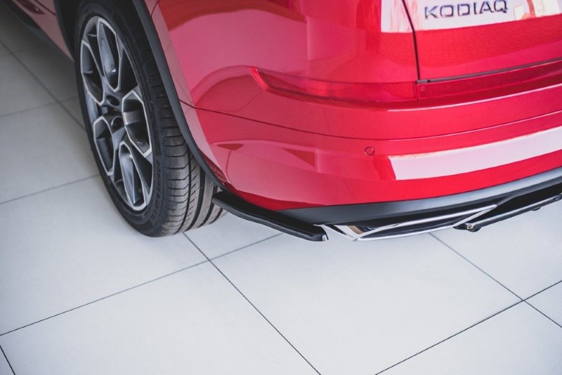 Achterzijde skirts Skoda Kodiaq 1 RS Maxton Design glans zwart