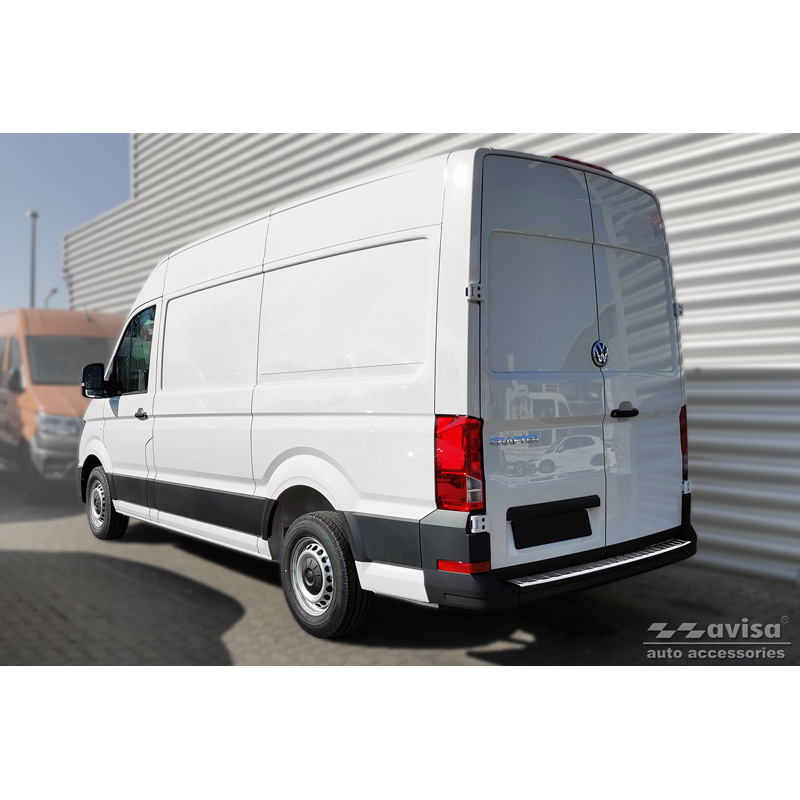 RVS Achterbumperprotector  Volkswagen Crafter & MAN TGE 2017- 'Ribs' ('XL'-version)