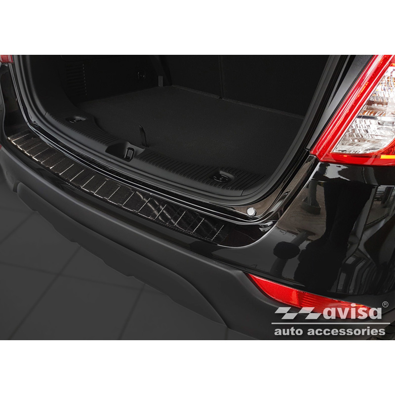 Echt 3D Carbon Achterbumperprotector  Opel Mokka X Facelift 2016-2020 'Ribs'
