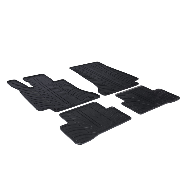 Rubbermatten  Mercedes C-Klasse W205 2014- (T profiel 4-delig + montageclips)