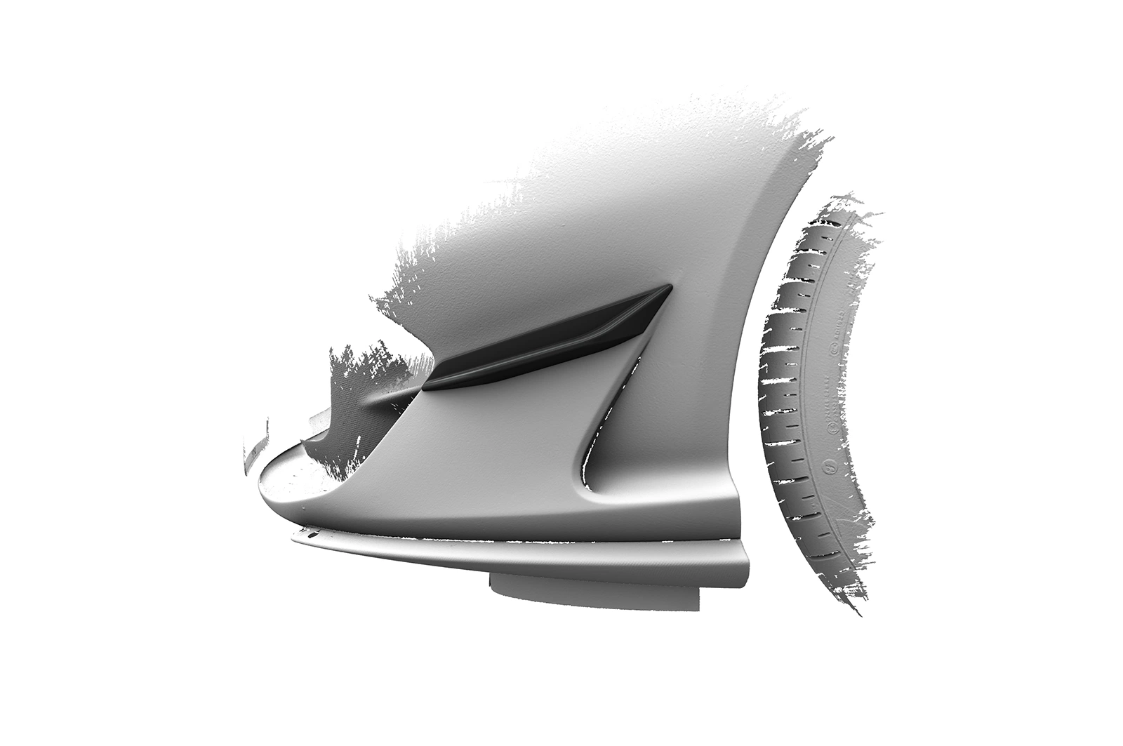 Canard voor Ferrari 812 Superfast / GTS CSR Glanzend Zwart