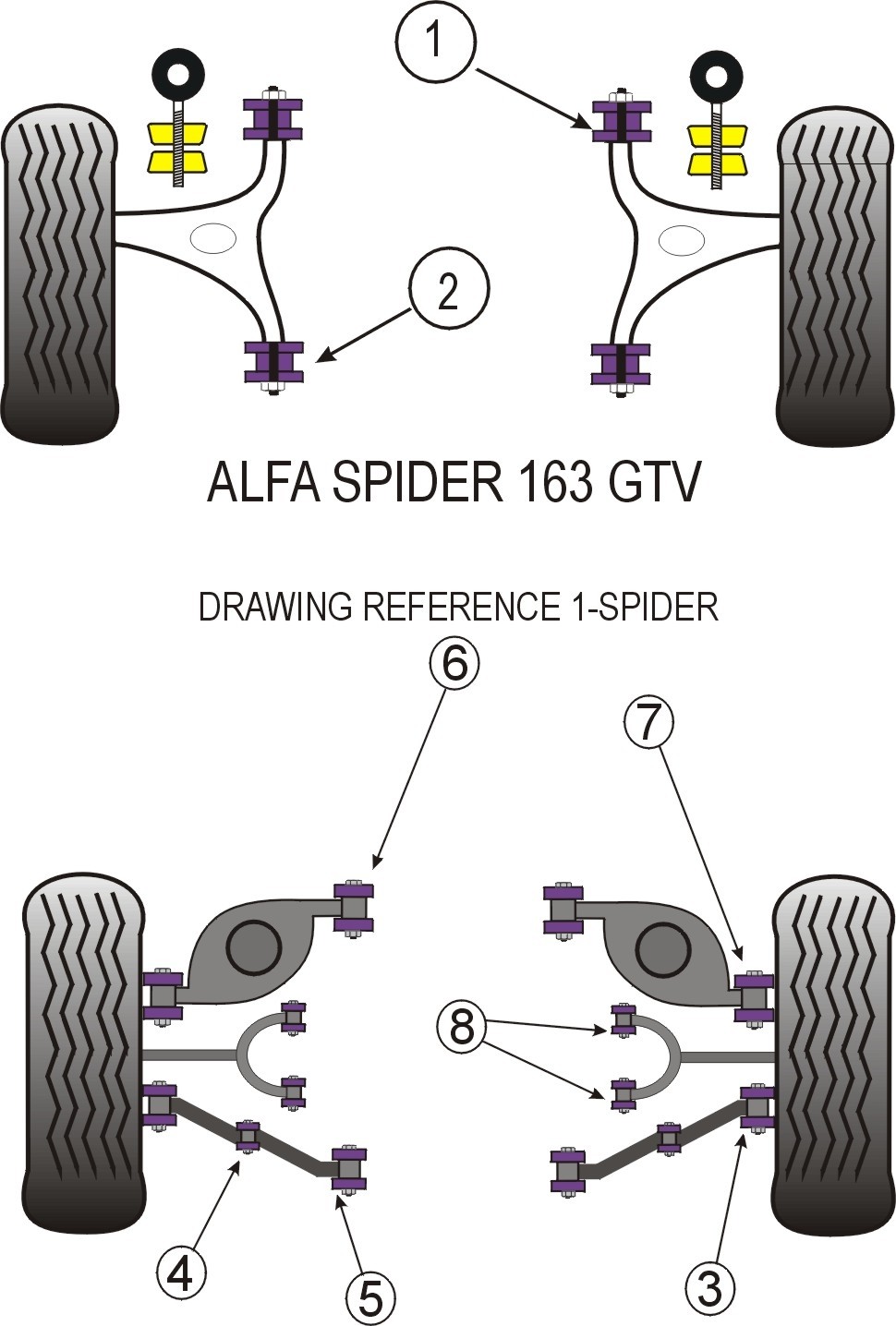 Alfa Romeo Spider, GTV 2.0 & V6  Rear Lower Spring Mount Outer -