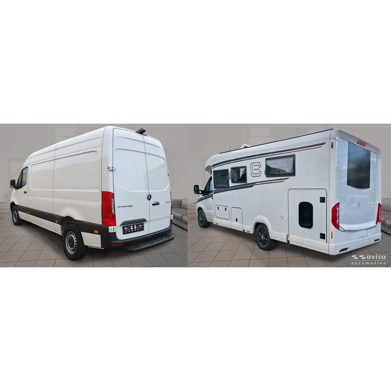 Avisa RVS bekerhouder afdekking (2 stuks)  Mercedes Sprinter III 2018- - Zwart