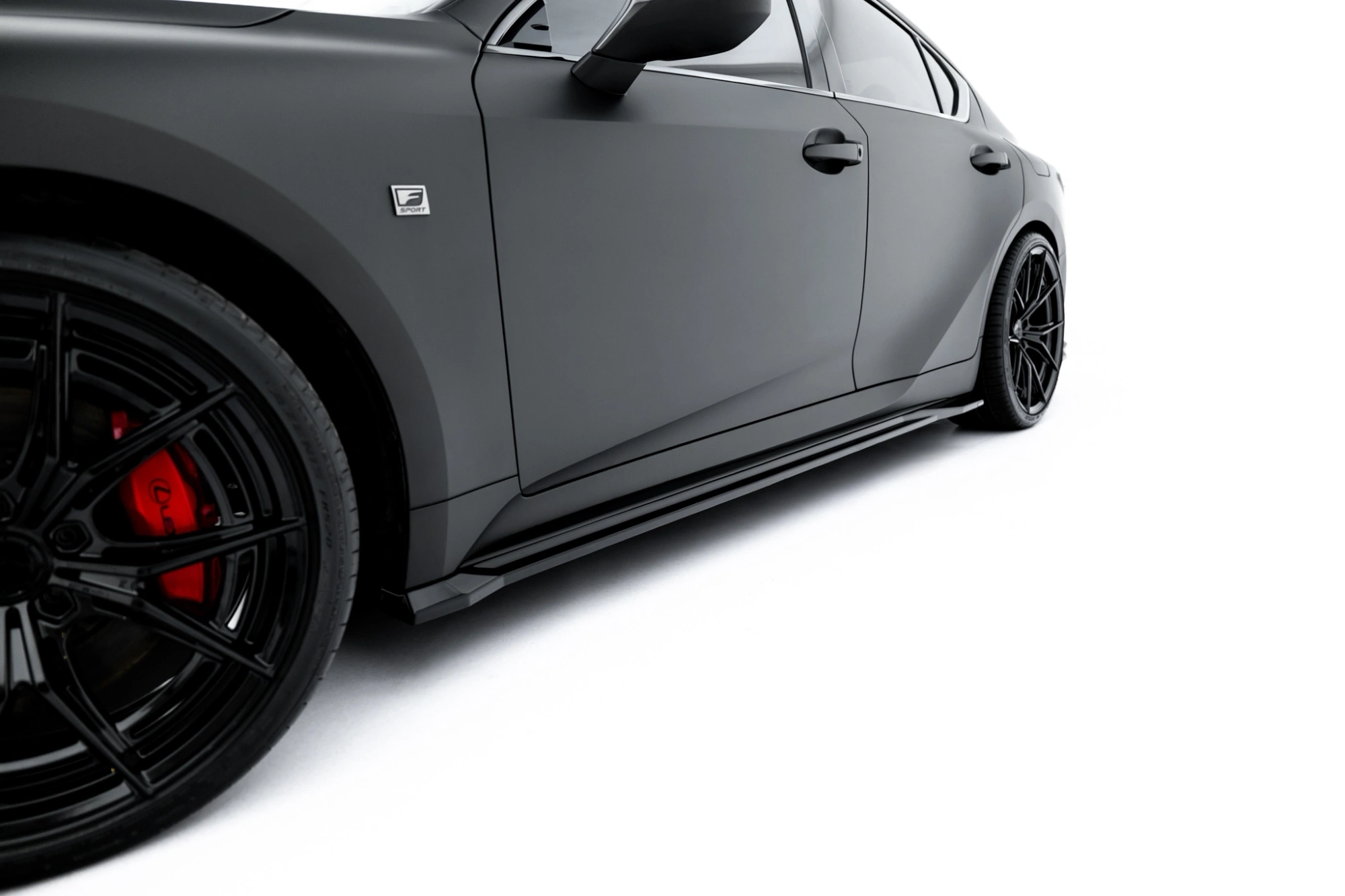 Zijskirts Lexus IS 500 Mk3 Facelift 2 (XE30) Maxton Glans Zwart